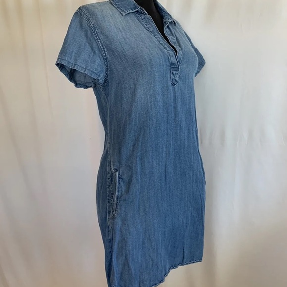 Anthropologie Cloth & Stone Chambray Dress - size Extra Small - Picture 3 of 5